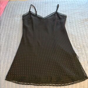 Express Black and Pink Dotted Chemise